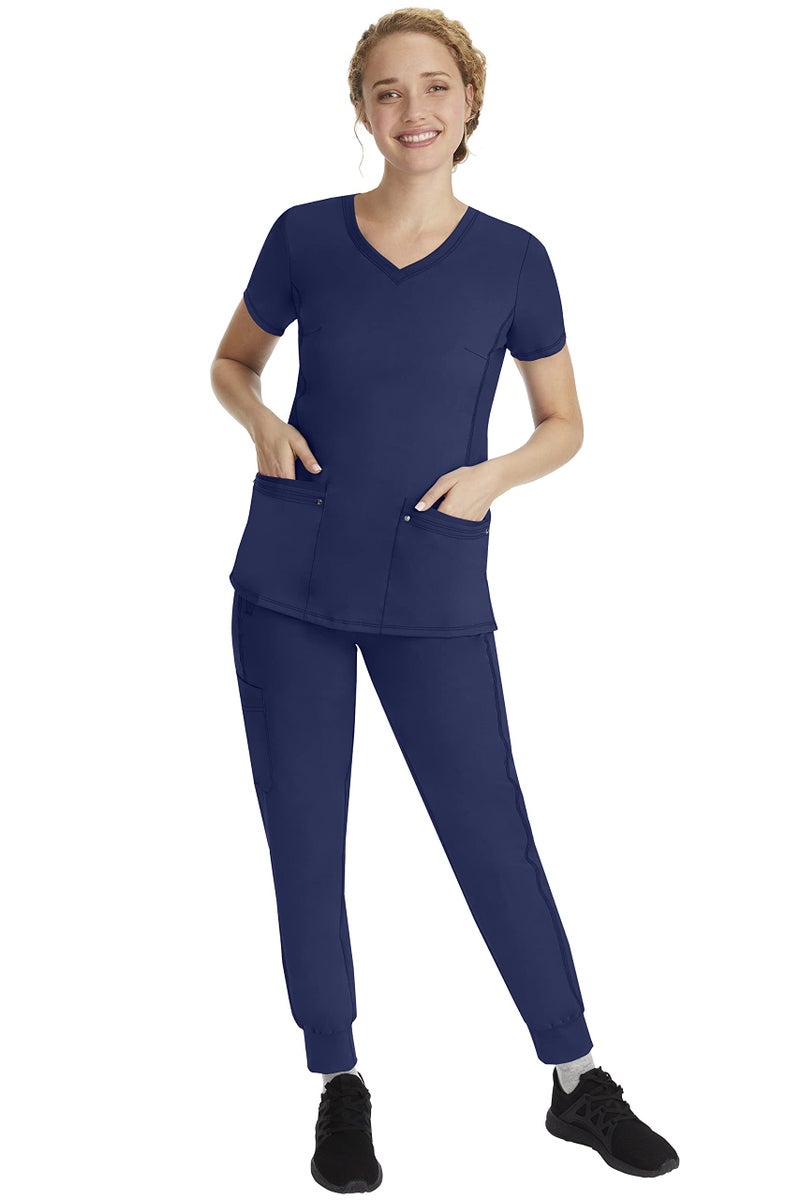 Healing Hands Women's Scrub Jogger Pant Tara with 6 Pockets, Durable, 2-Way Stretch and Easy Care Fabric Plus Size - 9233, 2XL, Navy - Image 3